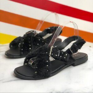NEW Coconuts by Matisse ray faux fur stud sandals